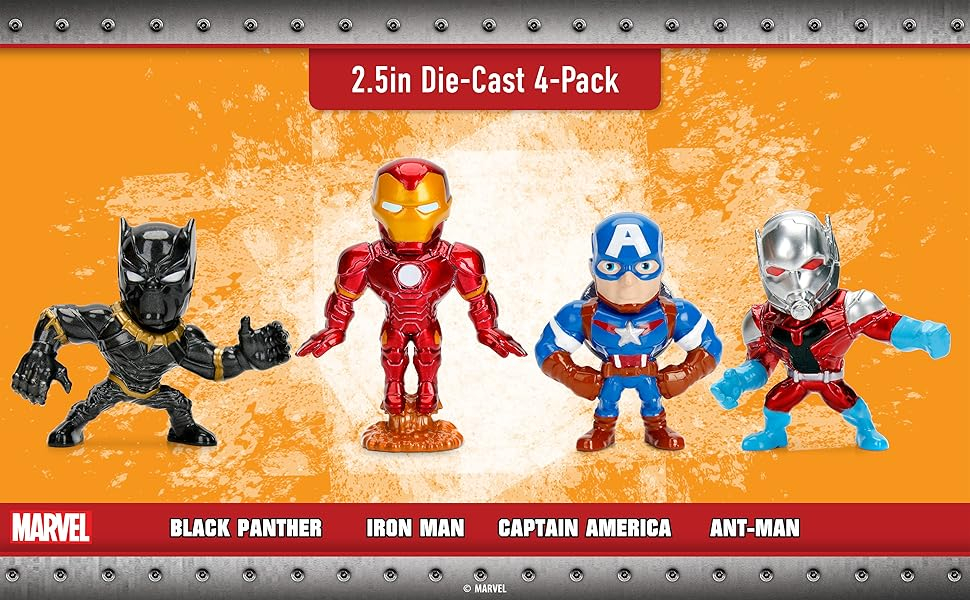 Marvel Avengers 2.5" 4-Pack Die-Cast Collectible Figures