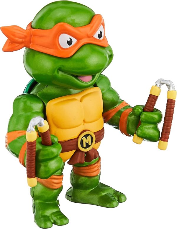 Jada Toys Teenage Mutant Ninja Turtles 4 Michelangelo Die-cast Figure, Toys for Kids and Adults, Orange, 31848