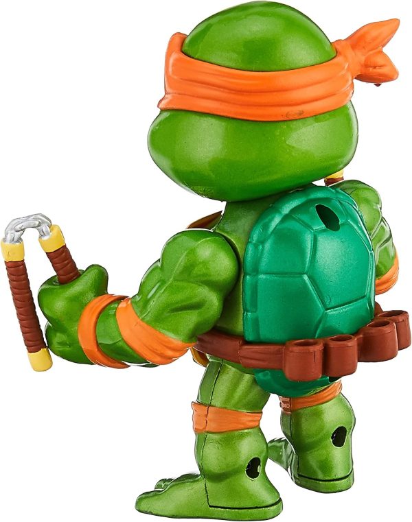 Jada Toys Teenage Mutant Ninja Turtles 4 Michelangelo Die-cast Figure, Toys for Kids and Adults, Orange, 31848 - Image 2
