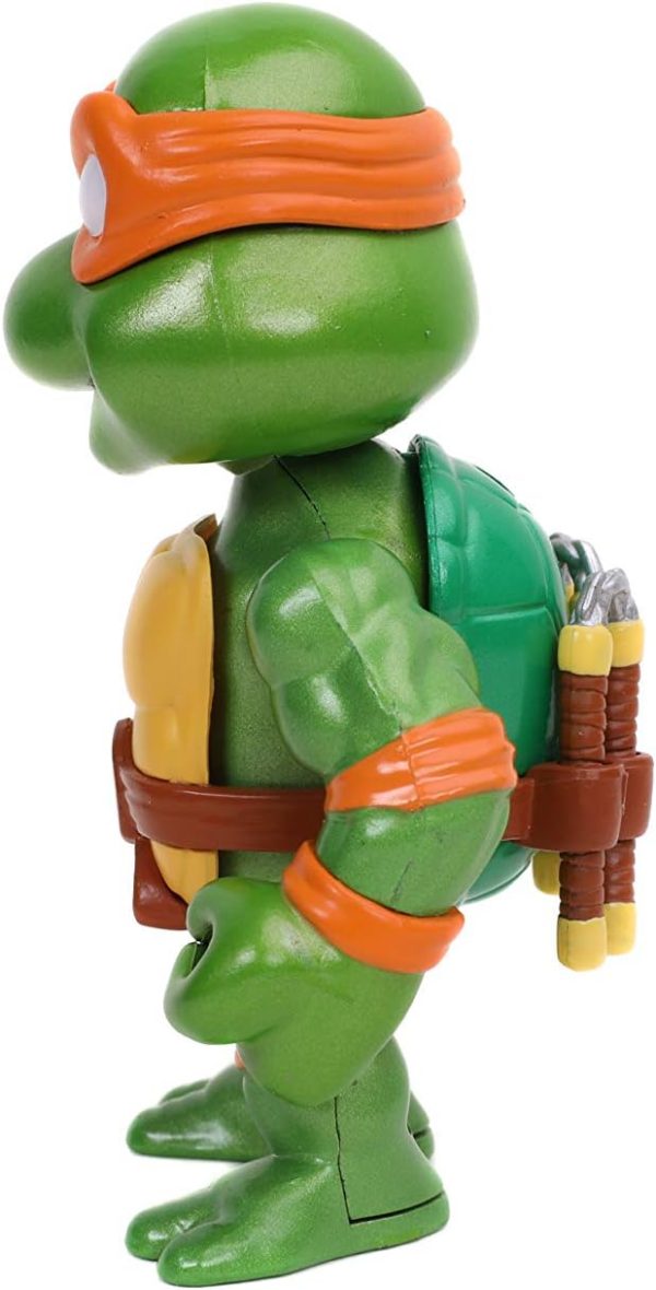 Jada Toys Teenage Mutant Ninja Turtles 4 Michelangelo Die-cast Figure, Toys for Kids and Adults, Orange, 31848 - Image 5