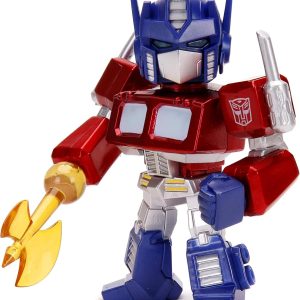 Jada Toys "Transformers G1 Optimus Prime Light-Up 4"" Die-cast Metal Collectible Figure, Toys for Kids and Adults