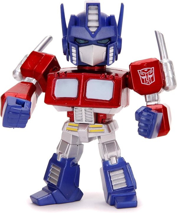Jada Toys "Transformers G1 Optimus Prime Light-Up 4"" Die-cast Metal Collectible Figure, Toys for Kids and Adults - Image 2