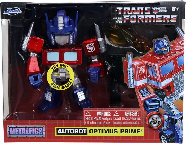 Jada Toys "Transformers G1 Optimus Prime Light-Up 4"" Die-cast Metal Collectible Figure, Toys for Kids and Adults - Image 5